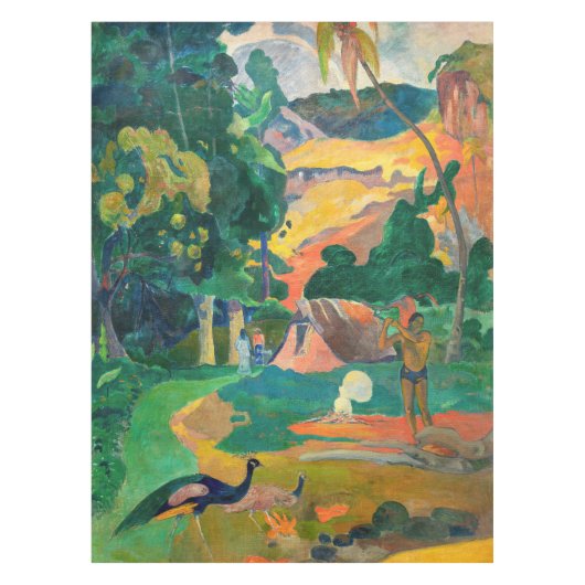 Paul Gauguin - Landschap met pauwen / Matamoe Tafelkleed (Voorkant)