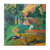 Paul Gauguin - Landschap met pauwen / Matamoe Tegeltje (Voorkant)