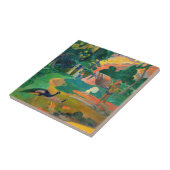 Paul Gauguin - Landschap met pauwen / Matamoe Tegeltje (Zijkant)