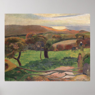 Paul Gauguin Landschap van Bretagne Poster