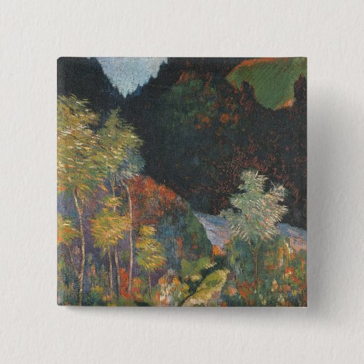 Paul Gauguin | Landschap Vierkante Button 5,1 Cm (Voorkant)