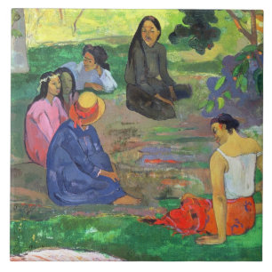 Paul Gauguin Les Parau Parau (Gossipers) Tegeltje