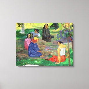 Paul Gauguin Les Parau Parau of Conversation, Canvas Afdruk