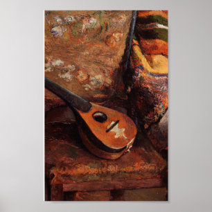 Paul Gauguin  Mandolin over de voorzitter Poster