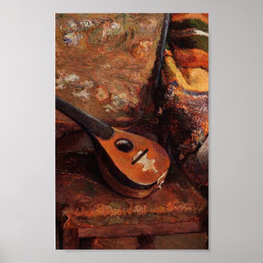 Paul Gauguin  Mandolin over de voorzitter Poster (Voorkant)