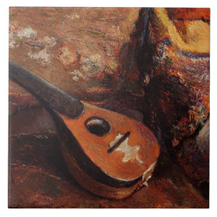 Paul Gauguin  Mandolin over de voorzitter Tegeltje