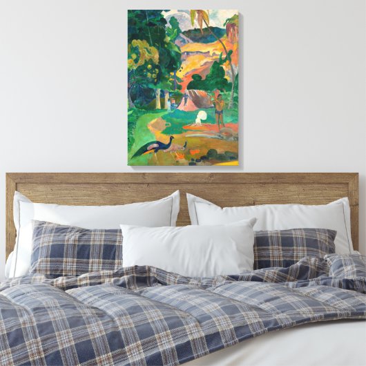 Paul Gauguin Matamoe, Landschap met pacocks Canvas Afdruk (Insitu (Slaapkamer))
