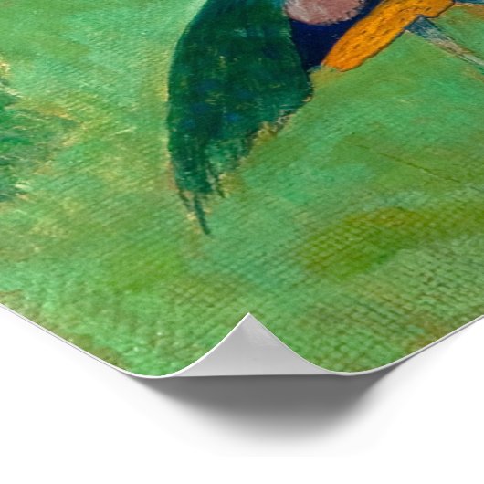 Paul Gauguin Matamoe, Landschap met pacocks Poster (Hoek)