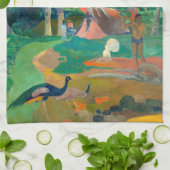 Paul Gauguin Matamoe, Landschap met pacocks Theedoek (Gevouwen)