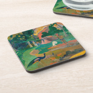 Paul Gauguin Matamoe Landschap met Peacocks Bier Onderzetter