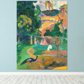 Paul Gauguin Matamoe Landschap met Peacocks Canvas Afdruk (Insitu (Houten vloer))