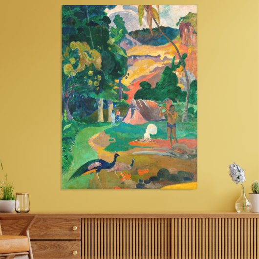 Paul Gauguin Matamoe Landschap met Peacocks Canvas Afdruk (Insitu (Woonkamer))