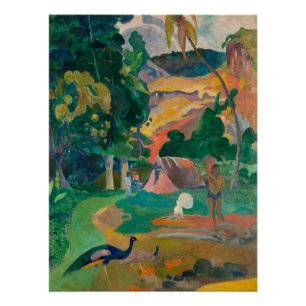 Paul Gauguin Matamoe Landschap met Peacocks Perfect Poster