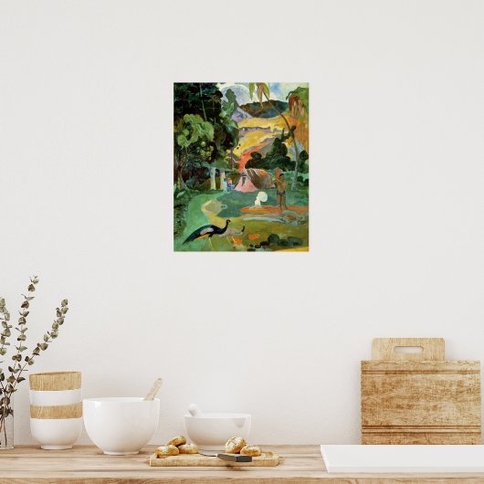 Paul Gauguin | Matamoe of landschap met voetganger Poster (Keuken)