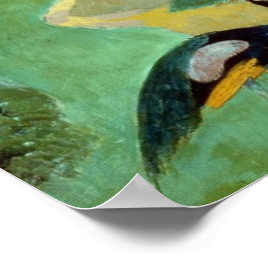 Paul Gauguin | Matamoe of landschap met voetganger Poster (Hoek)