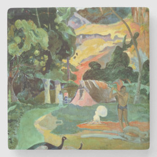 Paul Gauguin Matamoe of landschap met voetganger Stenen Onderzetter