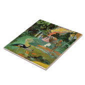 Paul Gauguin | Matamoe of landschap met voetganger Tegeltje (Zijkant)