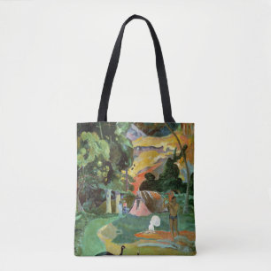 Paul Gauguin Matamoe of landschap met voetganger Tote Bag