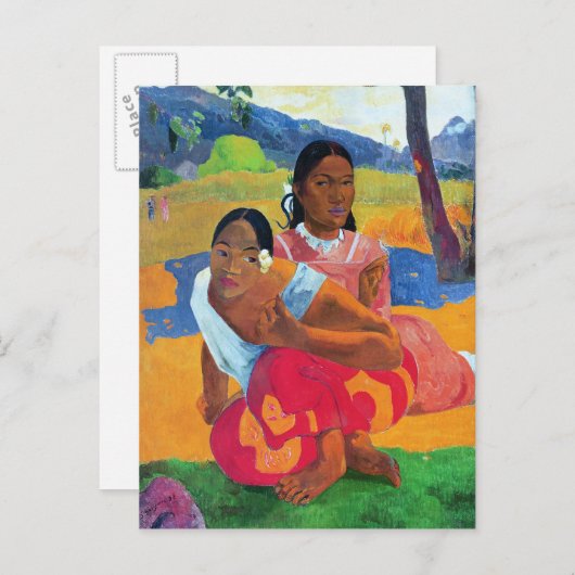 Paul Gauguin | Nafea F, 1892 Briefkaart (Voorkant / Achterkant)