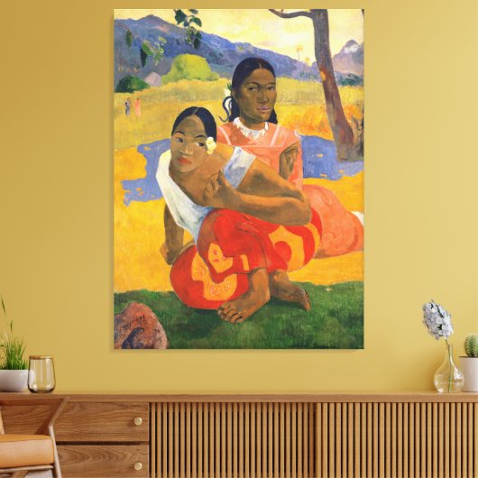 PAUL GAUGUIN - Nafea faa ipoipo 1892 Canvas Afdruk (Insitu (Woonkamer))