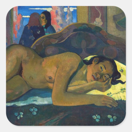 Paul Gauguin - Nevermore / O Taiti Vierkante Sticker (Voorkant)