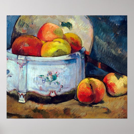 Paul Gauguin nog steeds leven met perziken Poster (Voorkant)