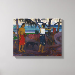 Paul Gauguin   Onder de Pandanus, 1891 (olie op ca Canvas Afdruk