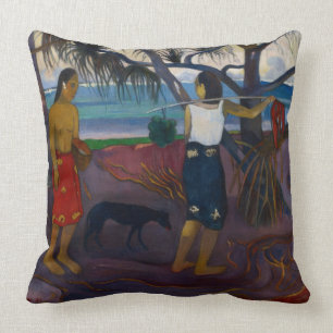 Paul Gauguin   Onder de Pandanus, 1891 (olie op ca Kussen