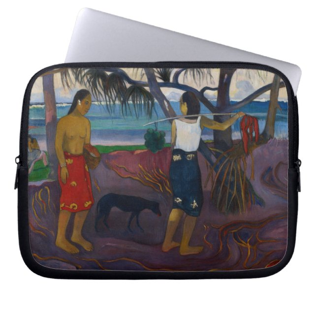 Paul Gauguin | Onder de Pandanus, 1891 (olie op ca Laptop Sleeve (Voorkant)