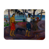 Paul Gauguin | Onder de Pandanus, 1891 (olie op ca Magneet (Horizontaal)