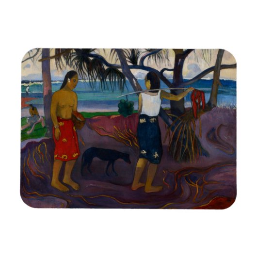 Paul Gauguin | Onder de Pandanus, 1891 (olie op ca Magneet (Horizontaal)