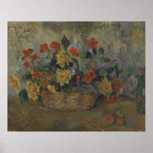 Paul Gauguin - Oost-Indische kers en Dahlias Poster