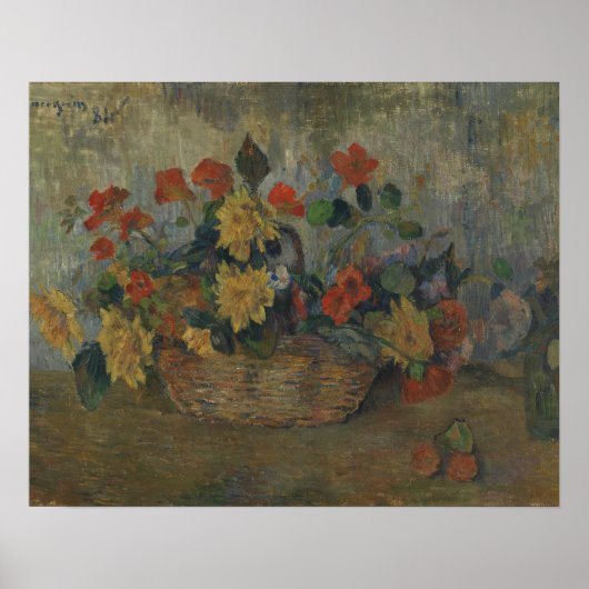 Paul Gauguin - Oost-Indische kers en Dahlias Poster (Voorkant)