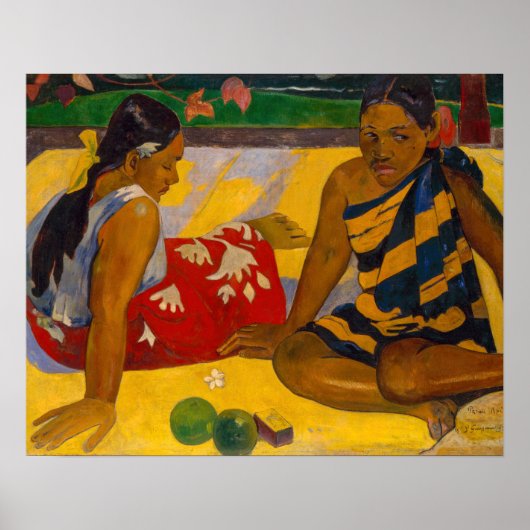 Paul Gauguin - Parau Api / Wat is er Nieuw? Poster (Voorkant)