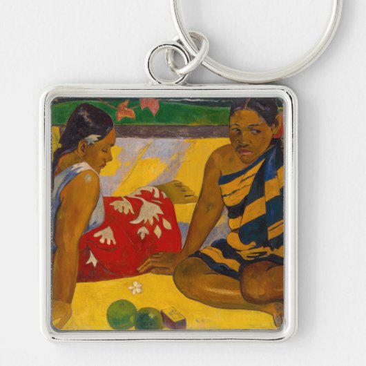 Paul Gauguin - Parau Api / Wat is er Nieuw? Sleutelhanger (Voorkant)