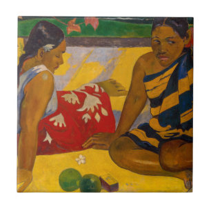 Paul Gauguin - Parau Api / Wat is er Nieuw? Tegeltje