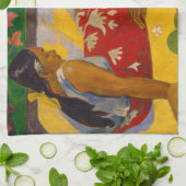 Paul Gauguin - Parau Api / Wat is er Nieuw? Theedoek (Gevouwen)