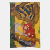 Paul Gauguin - Parau Api / Wat is er Nieuw? Theedoek (Verticaal)