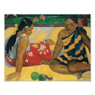 Paul Gauguin - Parau Api. Wat nieuws Foto Afdruk