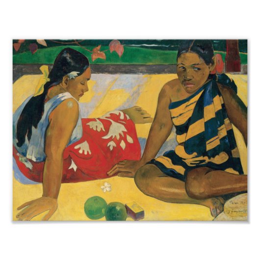 Paul Gauguin - Parau Api. Wat nieuws Foto Afdruk (Voorkant)