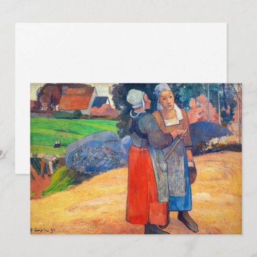 Paul Gauguin - Paysannes Breton Bedankkaart (Voorkant / Achterkant)