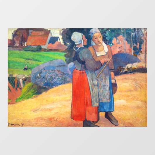 Paul Gauguin - Paysannes Breton Raamsticker (Vel)