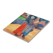 Paul Gauguin - Paysannes Breton Tegeltje (Zijkant)