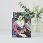 Paul Gauguin - Portret van een vrouw Briefkaart (Staand voorkant)