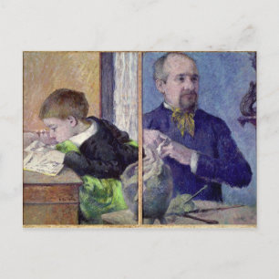 Paul Gauguin   Portret van Jean Paul Aube en zijn Briefkaart