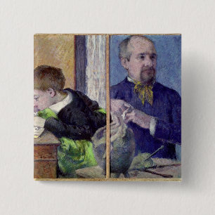 Paul Gauguin Portret van Jean Paul Aube en zijn Vierkante Button 5,1 Cm