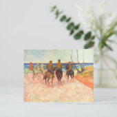 Paul Gauguin-Riders op het strand Briefkaart (Staand voorkant)