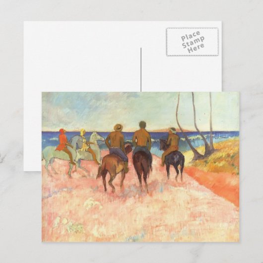 Paul Gauguin-Riders op het strand Briefkaart (Voorkant / Achterkant)