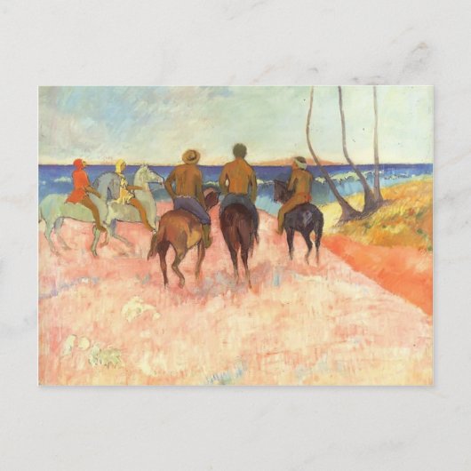 Paul Gauguin-Riders op het strand Briefkaart (Voorkant)