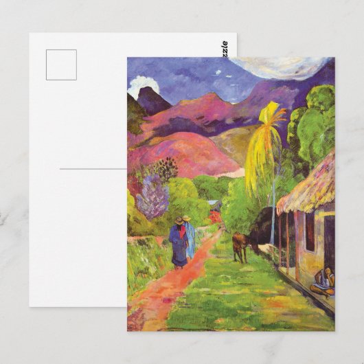 Paul Gauguin Road in Tahiti  Fine Art Briefkaart (Voorkant / Achterkant)